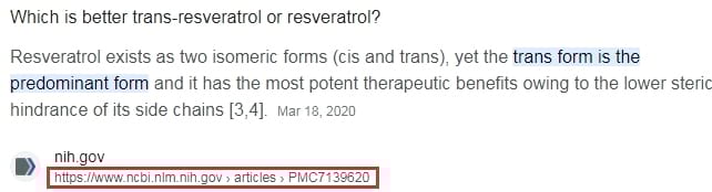 rtrans-esveratrol vs resveratrol